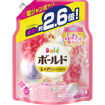 P&G ボールドジェル アロマティックフローラル&サボンの香り つめかえ用 超ジャンボ 1580g 1セット(6パック)