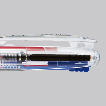 TANOSEE ノック式ゲルインク3色ボールペン 0.5mm (軸色:クリア) 1本