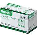 3M スコッチ メンディングテープ 810 小巻 12mm×30m クリアケース入 810-1-12C 1セット(10巻)