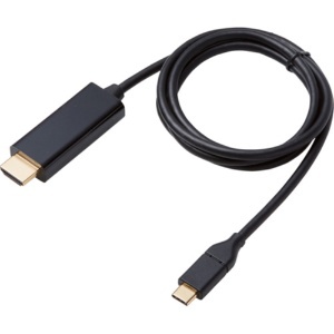 エレコム USB Type-C用HDMI変換ケーブル ブラック 1m RoHS指令準拠(10物質) CAC-CHDMI10BK 1本