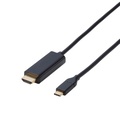 エレコム USB Type-C用HDMI変換ケーブル ブラック 2m RoHS指令準拠(10物質) CAC-CHDMI20BK 1本
