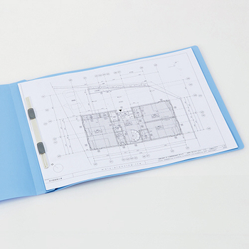 TANOSEE フラットファイル(再生PP) A3ヨコ 150枚収容 背幅18mm ブルー 1パック(5冊)