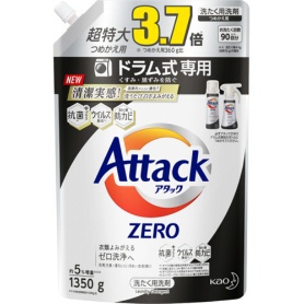 花王 アタックZERO ドラム式専用 つめかえ用 超特大 スパウト 1350g 1個