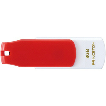 プリンストン USBフラッシュメモリー ストラップ付き 8GB レッド/ホワイト PFU-T3KT/8GMGA 1個