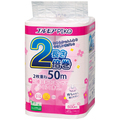 カミ商事 エルモア ピコ 2倍巻トイレットロール ピンク 花の香り ダブル 50m 1パック(12ロール)