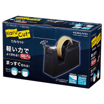 コクヨ テープカッター カルカット 大巻・小巻両用 黒 T-SM100ND 1台