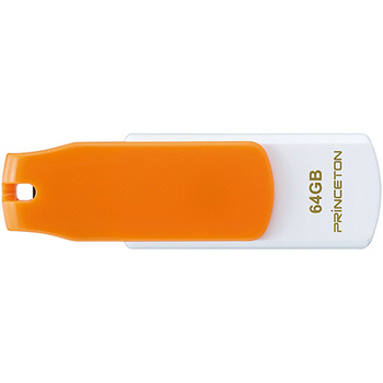 プリンストン USBフラッシュメモリー ストラップ付き 64GB オレンジ/ホワイト PFU-T3KT/64GRTA 1個