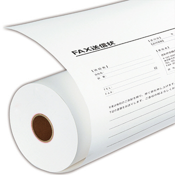 TANOSEE 感熱FAXロール紙 A4 幅210mm×長さ100m 芯内径1インチ 表発色 1セット(6本)