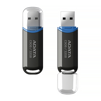 A-DATA C906 小型USBフラッシュドライブ 32GB ブラック AC906-32G-RBK 1個