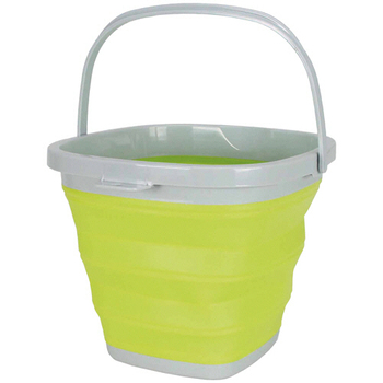 コジット 薄く畳めるバケツ 10L グリーン 1個