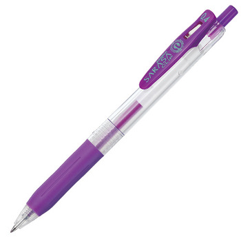ゼブラ ジェルボールペン サラサクリップ 0.4mm 紫 JJS15-PU 1本