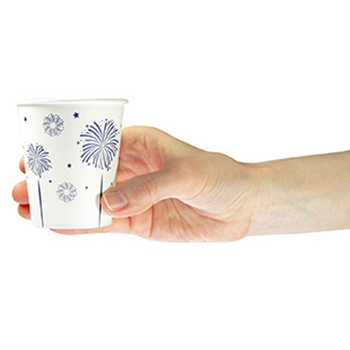 ファーストレイト ペーパーカップ ロースタッキング仕様 インディゴ(花火・草原) 150ml(5オンス) FR-5363 1パック(1000個)