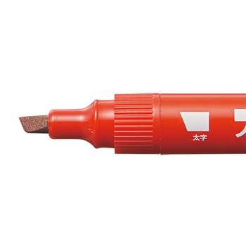 TANOSEE キャップ式ノンドライ油性マーカー シングル 太字(平芯) 赤 1本