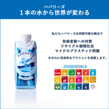 ハバリーズ JAPAN NATURAL WATER 330ml 紙パック 1セット(24本:12本×2ケース)