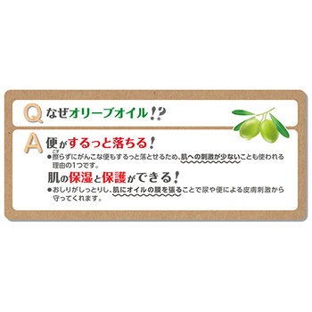 オオサキメディカル プラスハート トイレに流せるオリーブオイルのおしりふき ふた付 1パック(80枚)