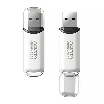 A-DATA C906 小型USBフラッシュドライブ 32GB ホワイト AC906-32G-RWH 1個