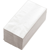 カラーナプキン 2PLY 8つ折 白無地 1セット(2000枚:50枚×40パック)