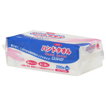 イデシギョー フェルミ ハンドタオル 厚手タイプ 200組/パック 1セット(12パック)