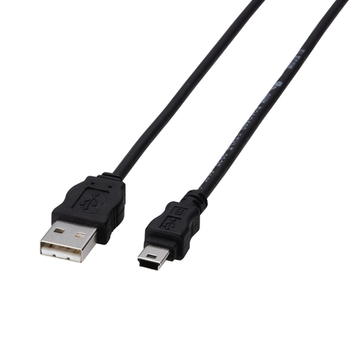 エレコム 環境対応USB準拠ケーブル 簡易包装 (A)オス-mini(B)オス ブラック 1.5m RoHS指令準拠(10物質) USB-ECOM515 1本