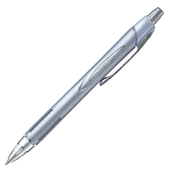 三菱鉛筆 油性ボールペン ジェットストリーム ラバーボディ 0.7mm 黒 (軸色:シルバー) SXN25007.26 1本