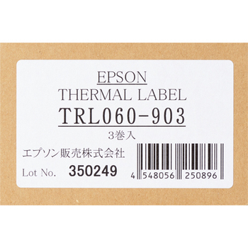 エプソン サーマルラベルロール紙 60mm幅 56×76.2mm 約470枚/巻 ノーマル保存 TRL060-903 1箱(3巻)