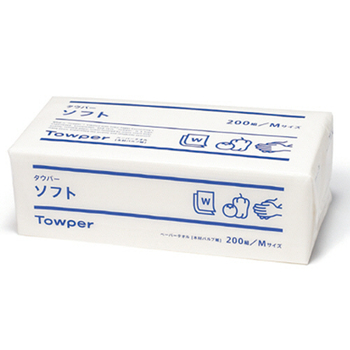 日本製紙クレシア タウパー ソフトM 2枚重ね 200組/パック 1セット(25パック)
