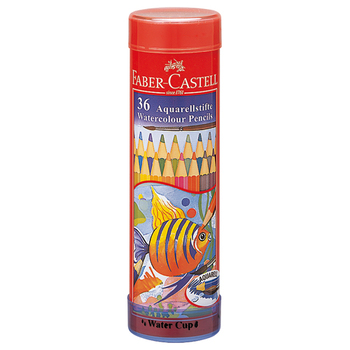 ファーバーカステル 水彩色鉛筆 丸缶 36色(各色1本) TFC-115936 1缶