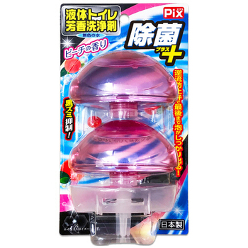 ライオンケミカル Pix 除菌+液体トイレ芳香洗浄剤 ピーチの香り 80g/個 1パック(2個)