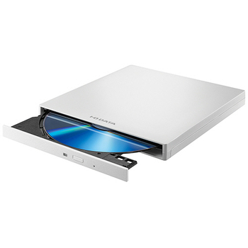 アイオーデータ USB Type-Cコネクター対応 保存ソフト付きポータブルDVDドライブ ホワイト DVRP-UC8SW/H 1台