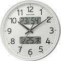 リズム 電波掛時計 フィットウェーブリブA03 温度湿度カレンダー表示付 白 8FYA03SR03 1台