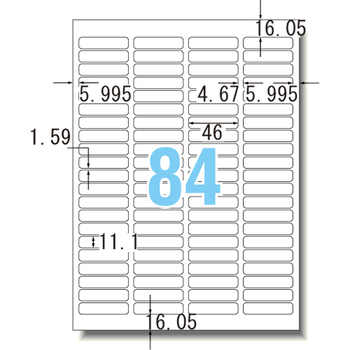 コクヨ モノクロレーザー&モノクロコピー用 紙ラベル(スペシャルラベル) A4 84面 46×11.1mm LBP-7656N 1冊(10シート)