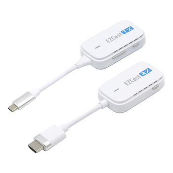 プリンストン 1on1 ワイヤレスプレゼンテーション EZCastPocket (ワイヤレスUSB-C to HDMI)送受信機 ホワイト EZCASTPOCK