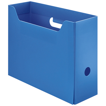 TANOSEE PP製ボックスファイル(組み立て式) A4 ヨコ ブルー 1個
