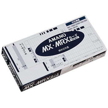 アマノ タイムカード MX/MRXカード 1箱(100枚)