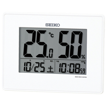 セイコー デジタル電波時計 温湿度表示付 SQ798W 1台