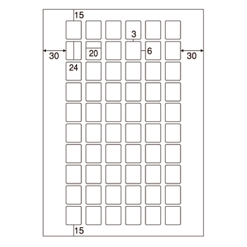 ヒサゴ ファイル・管理用ラベル A4 インデックス用シール 60面 20×24mm 角丸 OP3015 1冊(20シート)