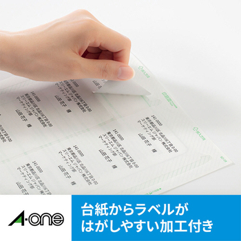 エーワン ラベルシール[インクジェット] マット紙・ホワイト A4 44面 48.3×25.4mm 四辺余白付 28946 1箱(500シート)