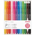 トンボ鉛筆 水性カラーサインペン プレイカラー2 12色(各色1本) GCB-011 1パック