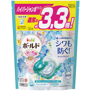 P&G ボールド ジェルボール 4D 爽やかフレッシュフラワーサボンの香り つめかえ ハイパージャンボサイズ 1パック(36個)