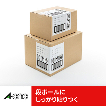 エーワン ラベルシール[プリンタ兼用] 強粘着タイプ マット紙・ホワイト A4 12面 86.4×42.3mm 四辺余白付 78612 1冊(100シート)