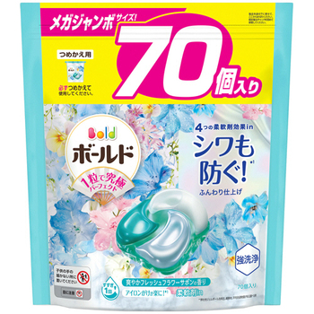 P&G ボールド ジェルボール 4D 爽やかフレッシュフラワーサボンの香り つめかえ メガジャンボサイズ 1パック(70個)