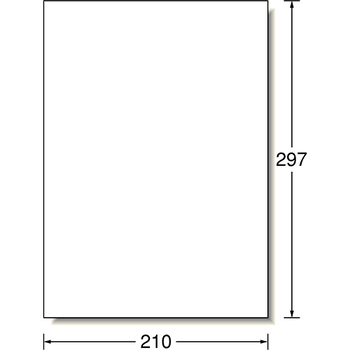 エーワン ラベルシール[プリンタ兼用] 再生紙・ホワイト A4 ノーカット 31331 1冊(20シート)