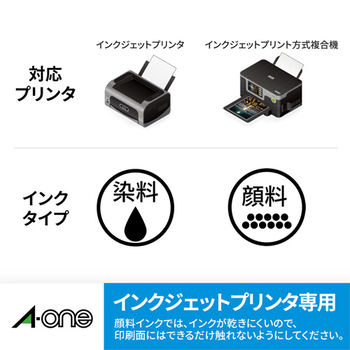 エーワン CD/DVDラベルシール[インクジェット] 強粘着タイプ マット紙・ホワイト 2面 内径・大 29122 1冊(50シート)