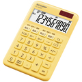 シャープ カラー・デザイン電卓 10桁 ミニナイスサイズ イエロー系 EL-M336-YX 1台