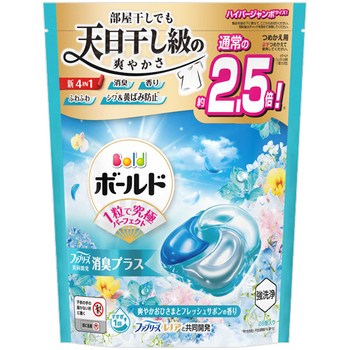 P&G ボールド ジェルボール4D 爽やかフレッシュフラワーサボンの香り つめかえ用 ハイパージャンボ 1パック(28個)