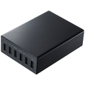サンワサプライ USB充電器 6ポート 合計12A ブラック(RoHS指令10準拠) ACA-IP67BK 1個