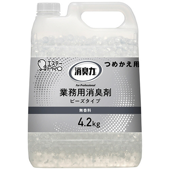 エステー 消臭力 業務用消臭剤 ビーズタイプ 特大 無香料 つめかえ用 4.2kg 1個