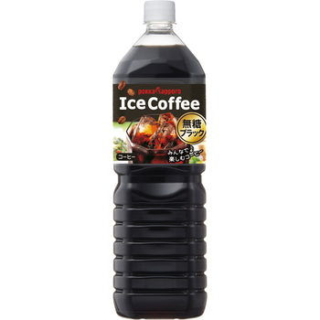 ポッカサッポロ アイスコーヒー ブラック無糖 1.5L ペットボトル 1ケース(8本)