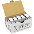 キングジム テプラ PRO テープカートリッジ しっかり貼れてはがせるラベル 18mm 白/黒文字 SS18KEW-AL-5P 1パック(5個)