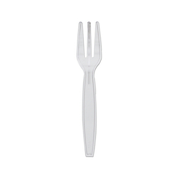 シモジマ HEIKO プラスチックフォーク 9cm 透明 バラ #004513014 1セット(1000本:100本×10パック)